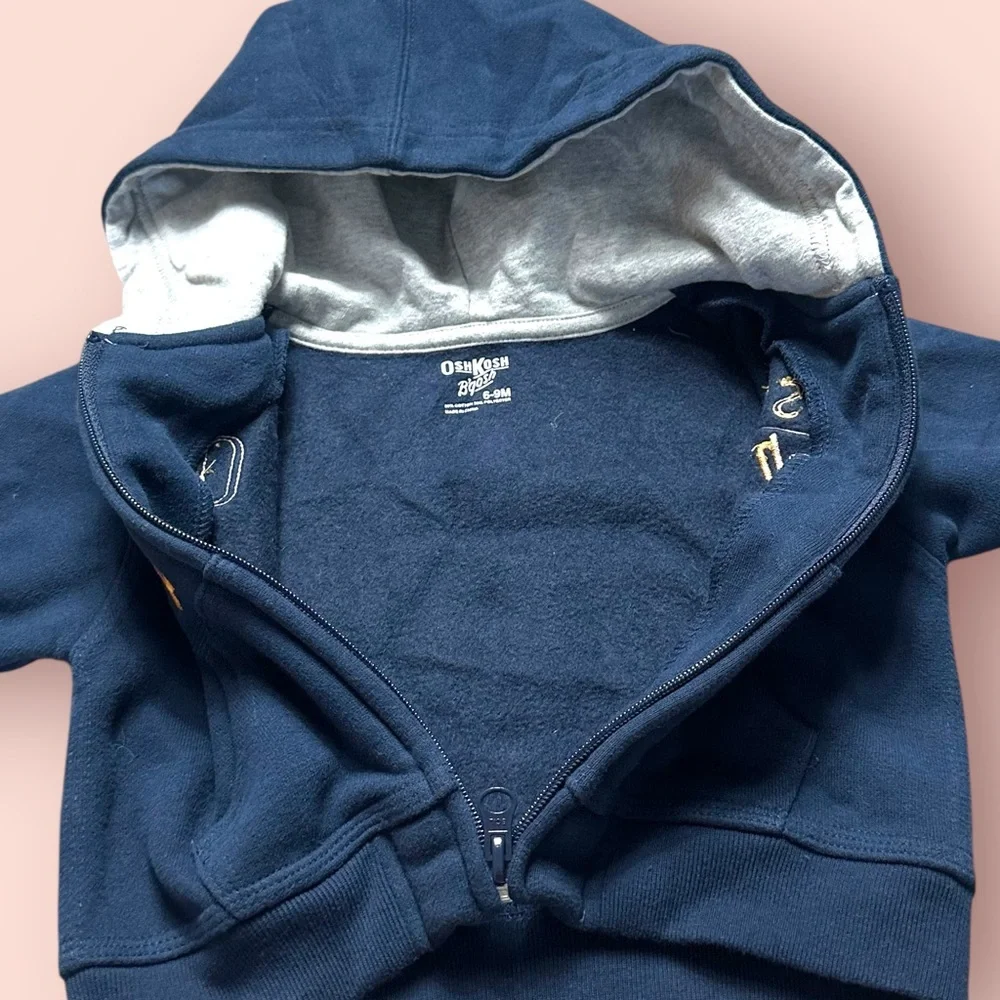 Baby OshKosh B'gosh Navy Blue Zip-Up Hoodie Sweatshirt